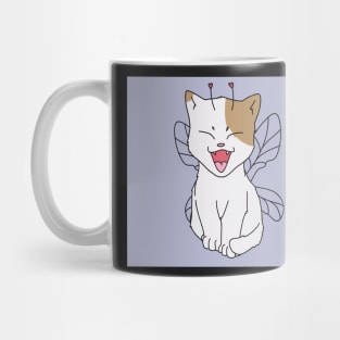 cat fairy cute kawaii cottagecore butterfly lavender Mug